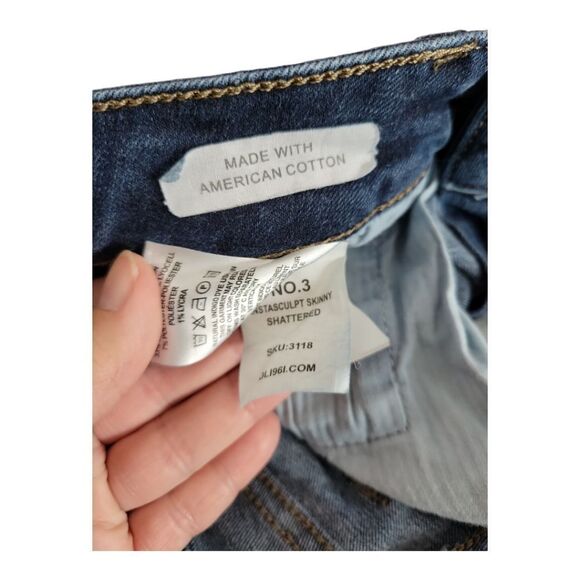 JAxDL DL1961 NO.3 Instasculpt Skinny Shattered Jeans Size 27 - Picture 5 of 10